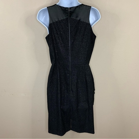 Size 4 Gianni Bini Black Shimmer Peplum Cocktail Dress Sleeveless Party Event - Picture 6 of 11